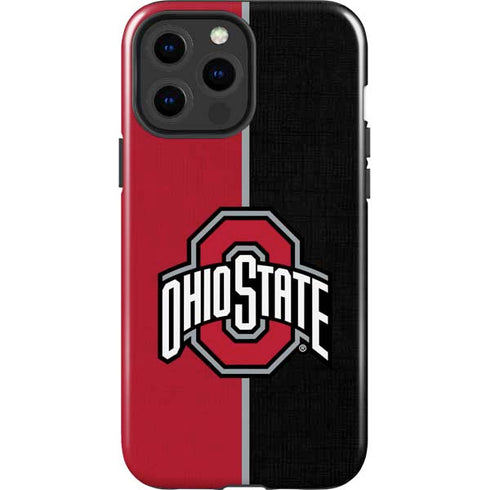 Ohio State University OSU Buckeyes Split iPhone 15 Pro Max Impact Case